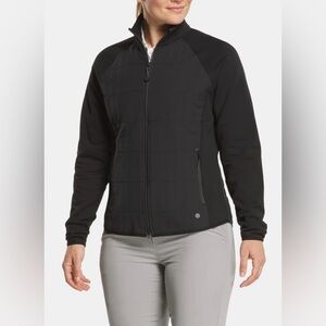 NWT FootJoy Women’s Black Hybrid Insulated Midlayer Full Zip Golf Jacket Small